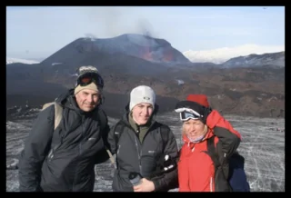 group photo near Eyjafjallajokull