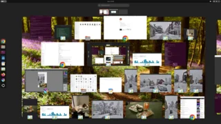 desktop overview with open windows